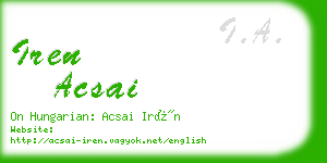 iren acsai business card